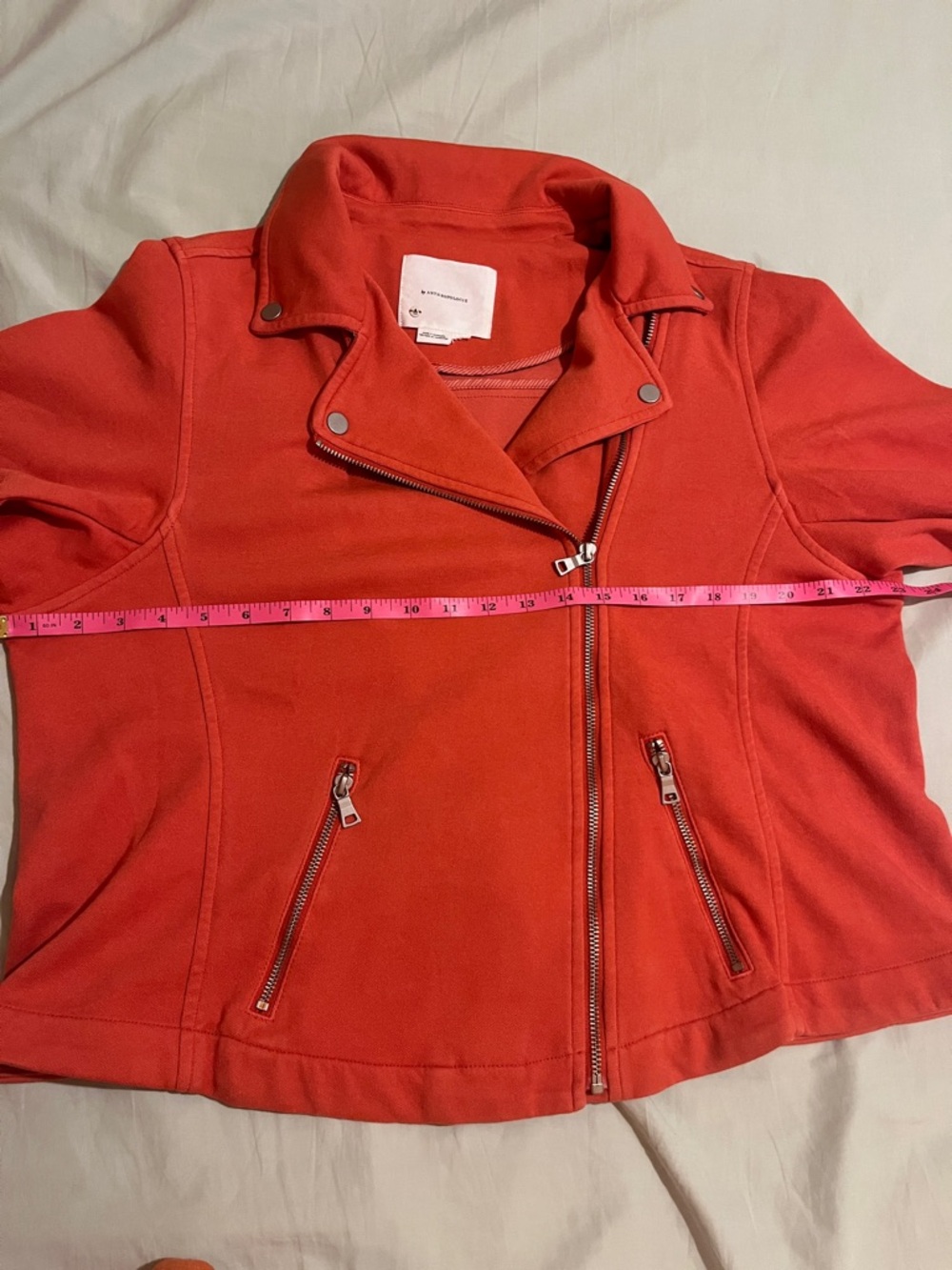 Anthropologie Rust Orange Moto Jacket - Picture 8 of 12